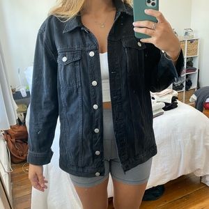 Madewell black denim jacket in M